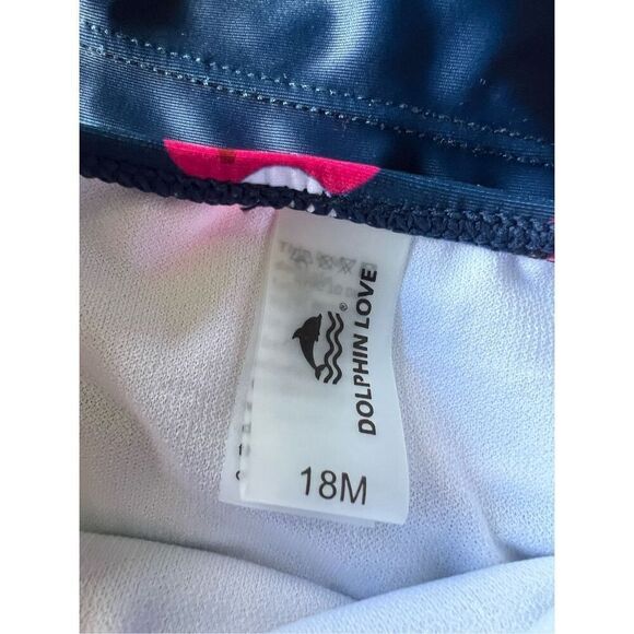 Dolphin Love Strawberry Love 3pc Swimsuit Set Baby Girl Swimsuit Set Size 18 Mon - Picture 7 of 12